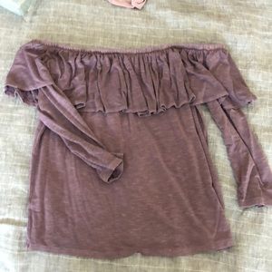 Off the shoulder ruffle top